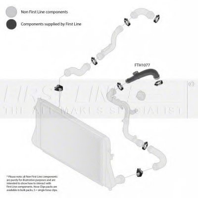 FIRST LINE FTH1077 Charger Intake Hose